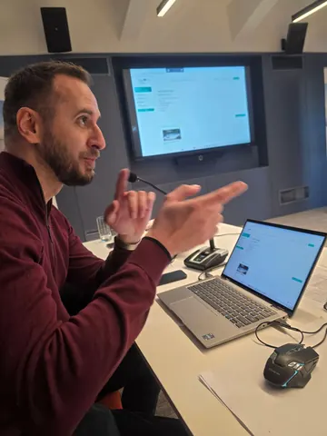 Digital platform presentation during the BLUECONNECT Project team meeting, Kotor, Montenegro (November 2025)