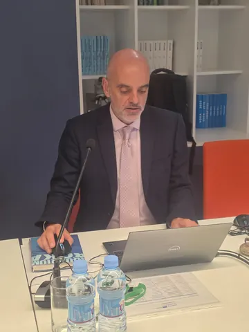 Radoje Laušević at the BLUECONNECT Project team meeting, Kotor, Montenegro (November 2025)