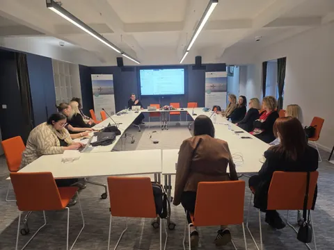 Meeting room of the BLUECONNECT Project team meeting, Kotor, Montenegro (November 2025)
